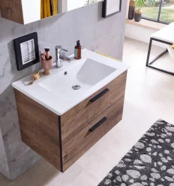 Badezimmer-Set Quickset 374 Eiche Ribeck Nachbildung B/H/T: ca. 75x200x45 cm