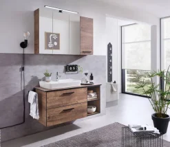 Badezimmer-Set Quickset 374 Eiche Ribeck Nachbildung B/H/T: ca. 105x200x44,5 cm