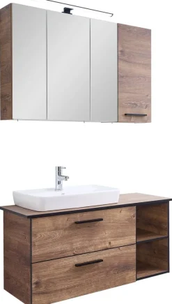 Badezimmer-Set Quickset 374 Eiche Ribeck Nachbildung B/H/T: ca. 105x200x44,5 cm