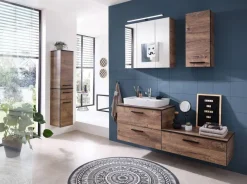 Badezimmer-Set Quickset 374 Eiche Ribeck Nachbildung B/H/T: ca. 142x200x44,5 cm