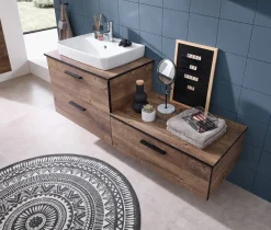 Badezimmer-Set Quickset 374 Eiche Ribeck Nachbildung B/H/T: ca. 142x200x44,5 cm