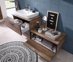 Badezimmer-Set Quickset 374 Eiche Ribeck Nachbildung B/H/T: ca. 142x200x44,5 cm