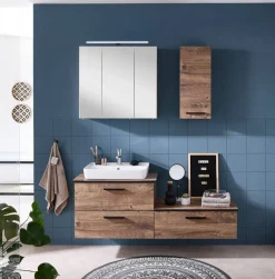 Badezimmer-Set Quickset 374 Eiche Ribeck Nachbildung B/H/T: ca. 142x200x44,5 cm