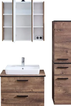 Badezimmer-Set Quickset 374 Eiche Ribeck Nachbildung B/H/T: ca. 75x200x44,5 cm