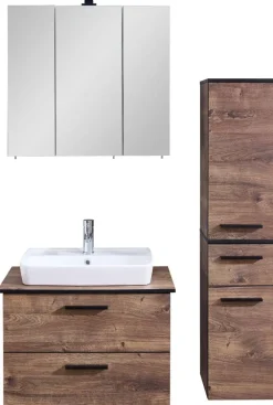 Badezimmer-Set Quickset 374 Eiche Ribeck Nachbildung B/H/T: ca. 75x200x44,5 cm