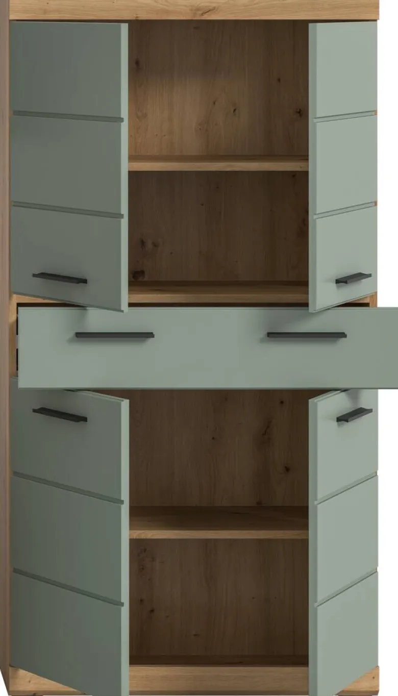Badezimmer-Set Scout Eiche Artisan Nachbildung salbei Nachbildung B/H/T: ca. 74x141x31 cm