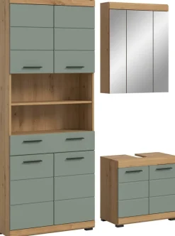 Badezimmer-Set Scout Eiche Artisan Nachbildung salbei Nachbildung B/H/T: ca. 149x34x191 cm
