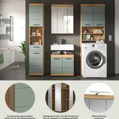 Badezimmer-Set Scout Eiche Artisan Nachbildung salbei Nachbildung B/H/T: ca. 190x191x34 cm