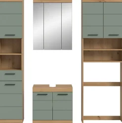 Badezimmer-Set Scout Eiche Artisan Nachbildung salbei Nachbildung B/H/T: ca. 190x191x34 cm