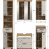 Badezimmer-Set Scout Evoke Oak Nachbildung Kaschmirgrau Nachbildung B/H/T: ca. 164x191x34 cm