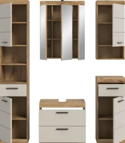 Badezimmer-Set Scout Evoke Oak Nachbildung Kaschmirgrau Nachbildung B/H/T: ca. 164x191x34 cm