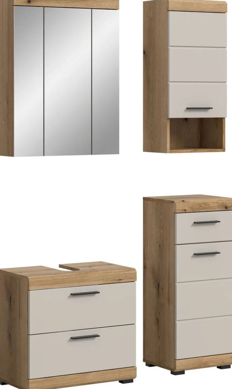Badezimmer-Set Scout Evoke Oak Nachbildung Kaschmirgrau Nachbildung B/H/T: ca. 112x191x34 cm