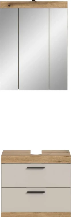 Badezimmer-Set Scout Evoke Oak Nachbildung Kaschmirgrau Nachbildung B/H/T: ca. 60x191x34 cm