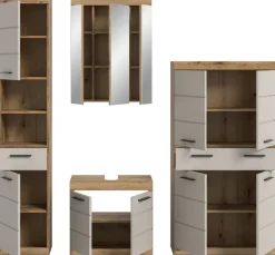 Badezimmer-Set Scout Evoke Oak Nachbildung Kaschmirgrau Nachbildung B/H/T: ca. 201x191x34 cm