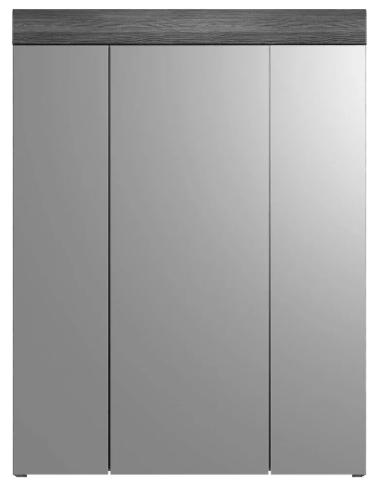 Badezimmer-Set Scout Rauchsilber Nachbildung weiß Hochglanz B/H/T: ca. 112x191x34 cm