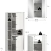 Badezimmer-Set VIRA weiß weiß Hochglanz B/H/T: ca. 135x190x34 cm