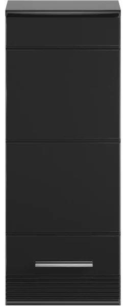Badhängeschrank LINUS schwarz schwarz Hochglanz B/H/T: ca. 30x77x23 cm