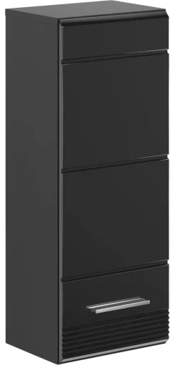 Badhängeschrank LINUS schwarz schwarz Hochglanz B/H/T: ca. 30x77x23 cm