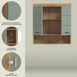 Badhängeschrank Scout Eiche Artisan Nachbildung salbei Nachbildung B/H/T: ca. 74x79x24 cm