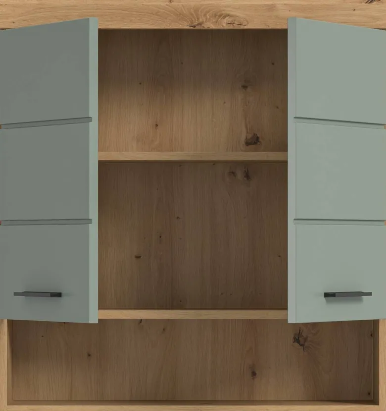 Badhängeschrank Scout Eiche Artisan Nachbildung salbei Nachbildung B/H/T: ca. 74x79x24 cm