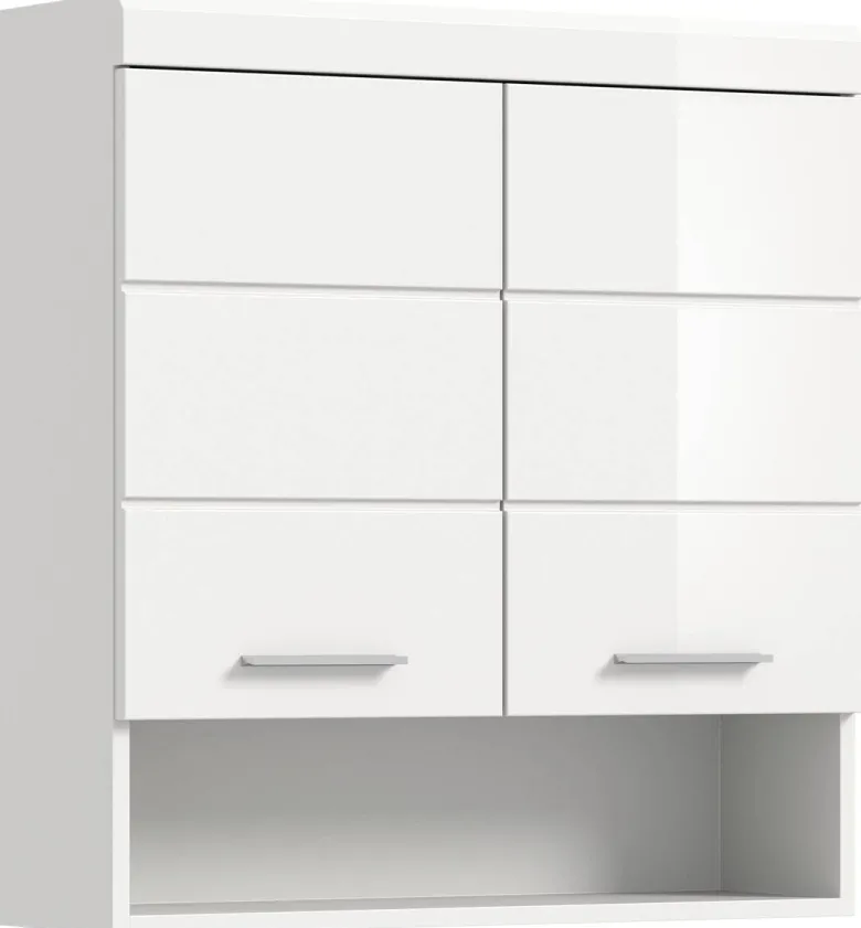 Badhängeschrank Scout weiß weiß Hochglanz B/H/T: ca. 74x79x24 cm