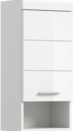 Badhängeschrank Scout weiß weiß Hochglanz B/H/T: ca. 37x79x24 cm