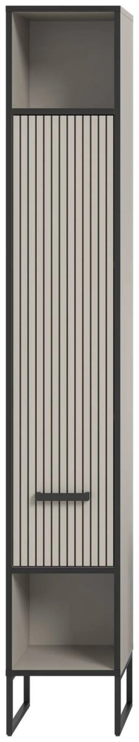 Badhochschrank BAGNO schwarz Kaschmirgrau Nachbildung B/H/T: ca. 30x192x32 cm