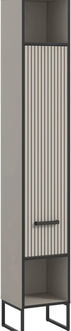 Badhochschrank BAGNO schwarz Kaschmirgrau Nachbildung B/H/T: ca. 30x192x32 cm