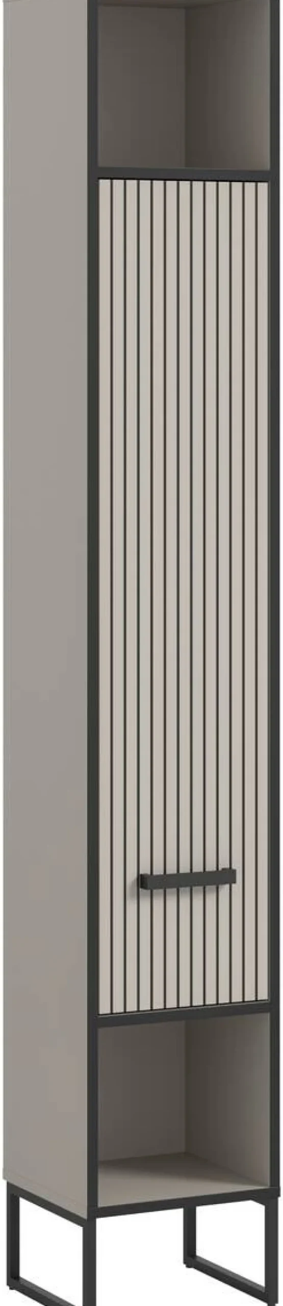 Badhochschrank BAGNO schwarz Kaschmirgrau Nachbildung B/H/T: ca. 30x192x32 cm