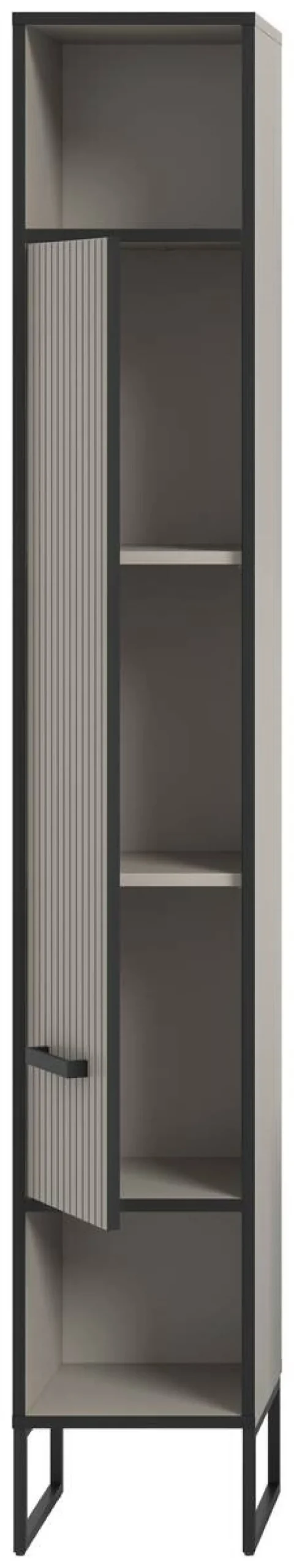 Badhochschrank BAGNO schwarz Kaschmirgrau Nachbildung B/H/T: ca. 30x192x32 cm