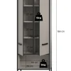 Badhochschrank BAGNO schwarz Kaschmirgrau Nachbildung B/H/T: ca. 59x159x32 cm