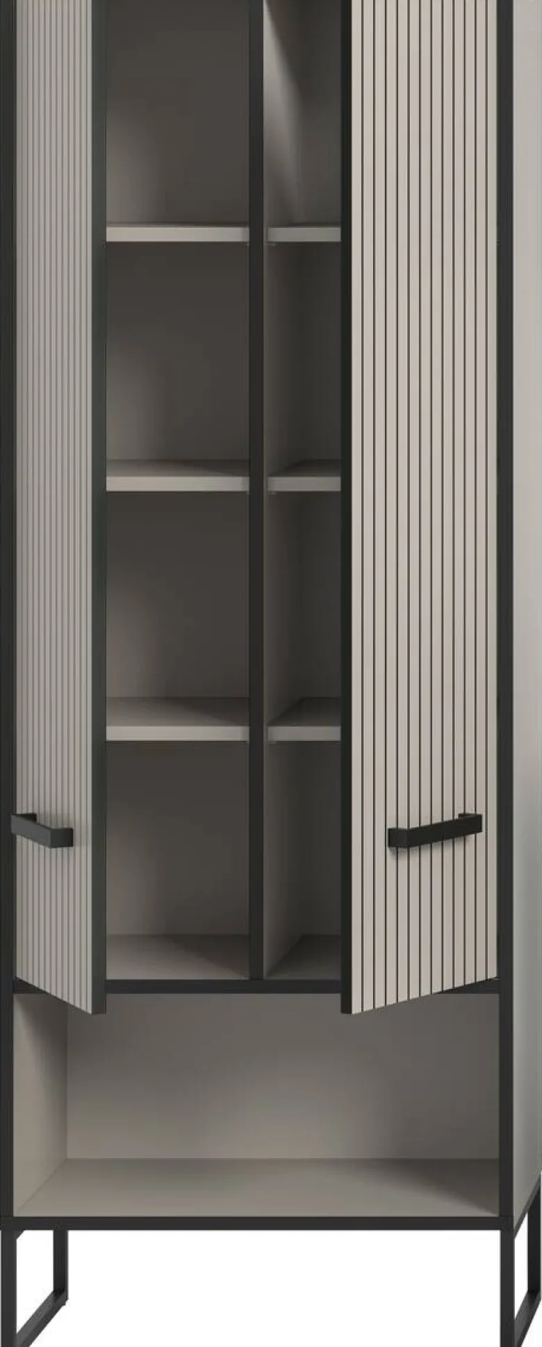 Badhochschrank BAGNO schwarz Kaschmirgrau Nachbildung B/H/T: ca. 59x159x32 cm