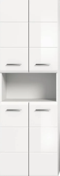 Badhochschrank ICE weiß weiß Hochglanz B/H/T: ca. 60x185x30 cm