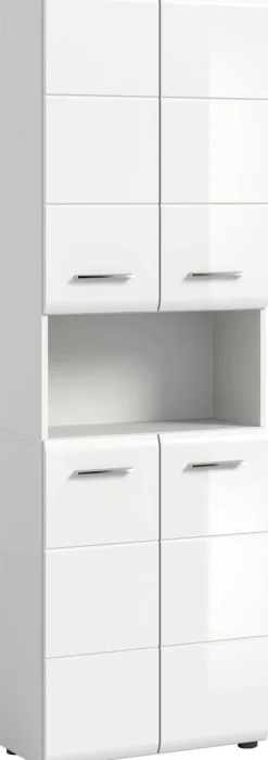 Badhochschrank ICE weiß weiß Hochglanz B/H/T: ca. 60x185x30 cm