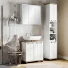 Badhochschrank Jelda Eiche Landhaus Nachbildung B/H/T: ca. 30x181x33 cm