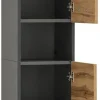 Badhochschrank Lanos Eiche Nachbildung anthrazit B/H/T: ca. 30x178,4x32,6 cm