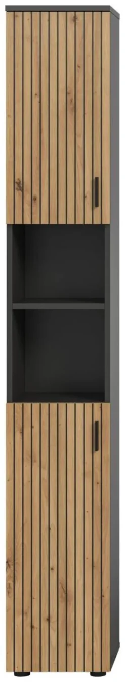 Badhochschrank Mone Basalt Nachbildung Artisan Oak Nachbildung B/H/T: ca. 30x192x30 cm