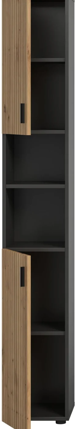 Badhochschrank Mone Basalt Nachbildung Artisan Oak Nachbildung B/H/T: ca. 30x192x30 cm