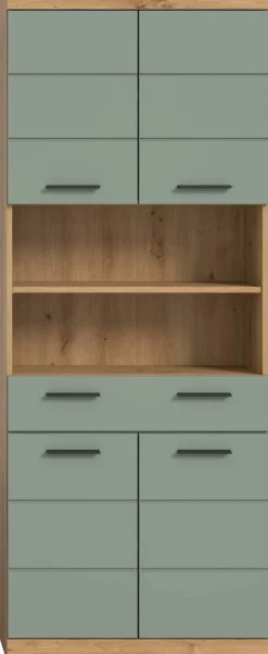 Badhochschrank Scout Eiche Artisan Nachbildung salbei Nachbildung B/H/T: ca. 74x191x31 cm