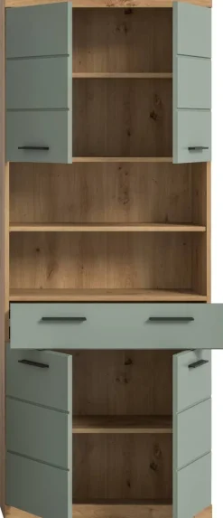 Badhochschrank Scout Eiche Artisan Nachbildung salbei Nachbildung B/H/T: ca. 74x191x31 cm