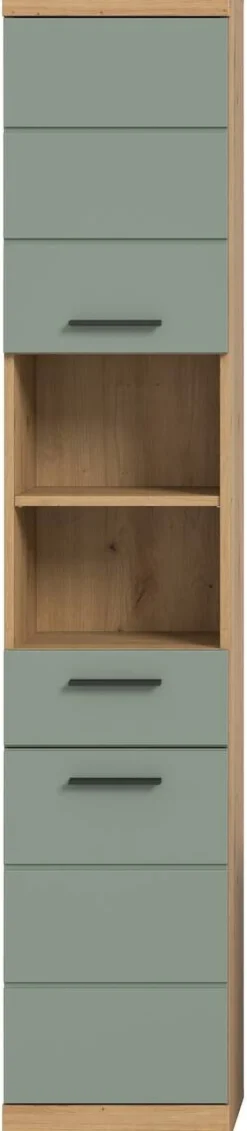 Badhochschrank Scout Eiche Artisan Nachbildung salbei Nachbildung B/H/T: ca. 37x191x31 cm