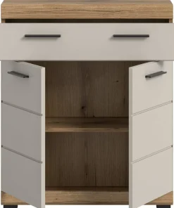 Badhochschrank Scout Evoke Oak Nachbildung Kaschmirgrau Nachbildung B/H/T: ca. 74x88x31 cm