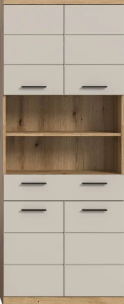 Badhochschrank Scout Evoke Oak Nachbildung Kaschmirgrau Nachbildung B/H/T: ca. 74x191x31 cm