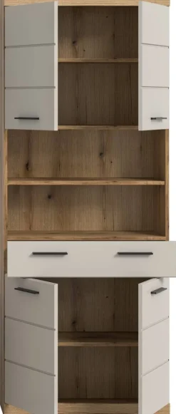 Badhochschrank Scout Evoke Oak Nachbildung Kaschmirgrau Nachbildung B/H/T: ca. 74x191x31 cm