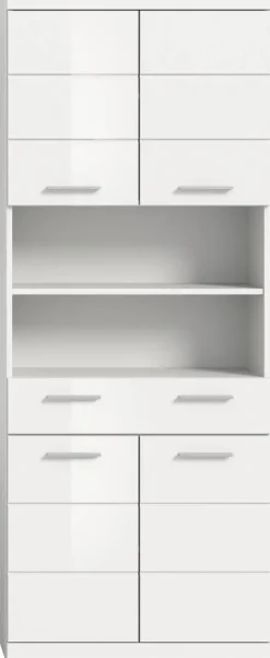 Badhochschrank Scout weiß weiß Hochglanz B/H/T: ca. 74x191x31 cm