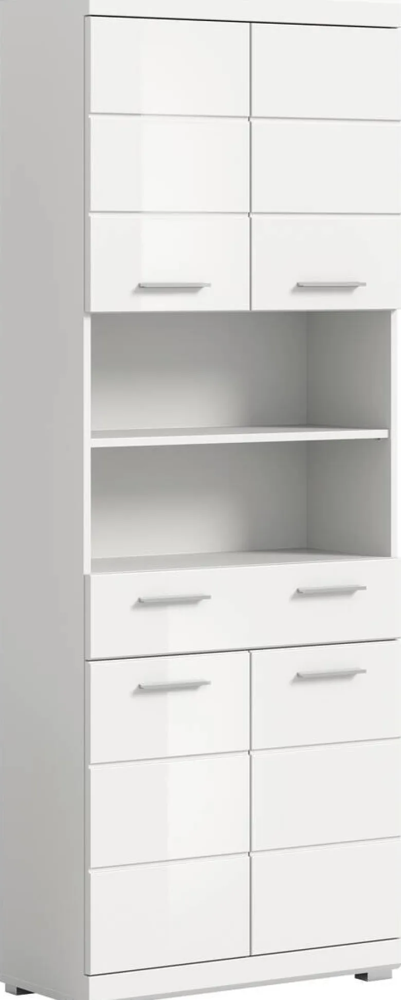 Badhochschrank Scout weiß weiß Hochglanz B/H/T: ca. 74x191x31 cm
