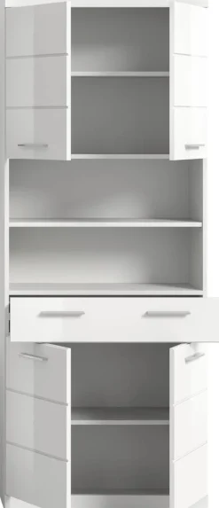 Badhochschrank Scout weiß weiß Hochglanz B/H/T: ca. 74x191x31 cm