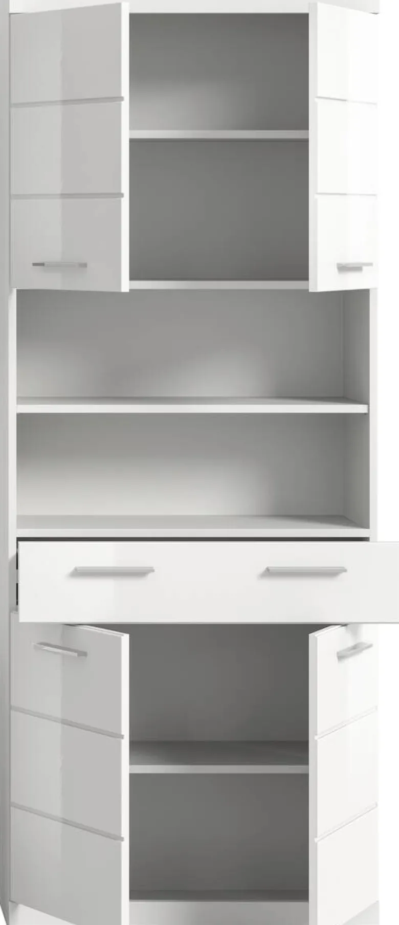 Badhochschrank Scout weiß weiß Hochglanz B/H/T: ca. 74x191x31 cm