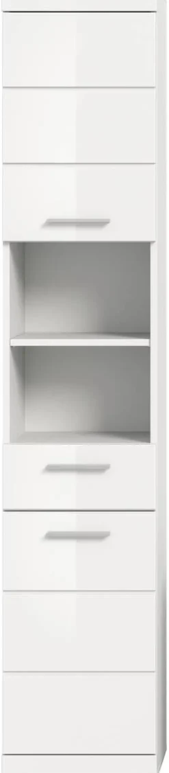 Badhochschrank Scout weiß weiß Hochglanz B/H/T: ca. 37x191x31 cm