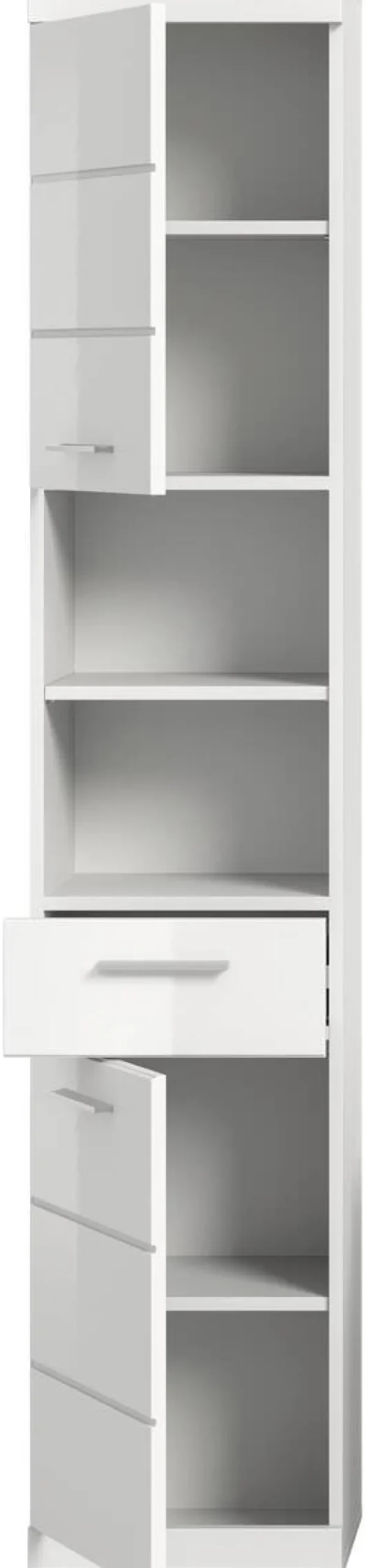 Badhochschrank Scout weiß weiß Hochglanz B/H/T: ca. 37x191x31 cm